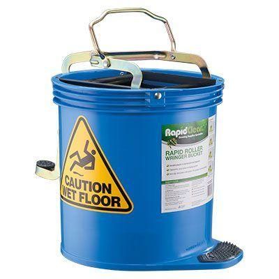 RAPID CLEAN ROLLER WRINGER BUCKET - BLUE -EACH