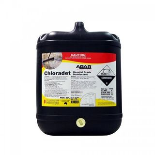 AGAR CHLORADET - CHLORINATED CLEANER & SANITISER 20L