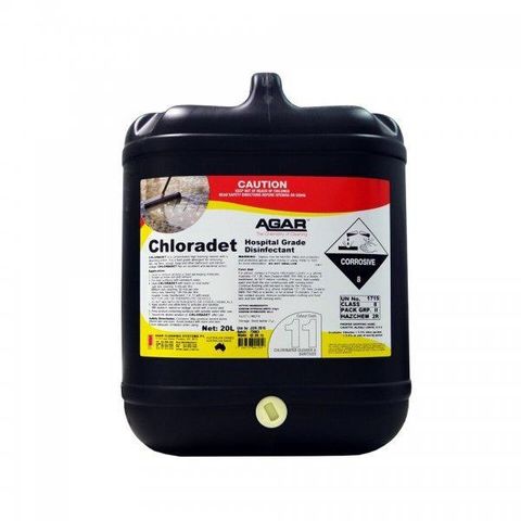 AGAR CHLORADET - CHLORINATED CLEANER & SANITISER 20L