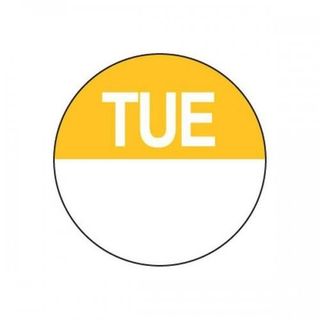 DAYDOTS - ROUND - 24MM - TUESDAY  - YELLOW - 81200 - 1000 - ROLL