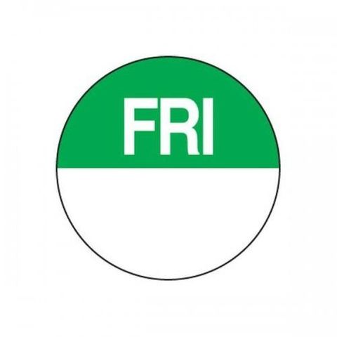 DAYDOTS - ROUND - 24MM -  FRIDAY - GREEN - 81500 - 1000 - ROLL