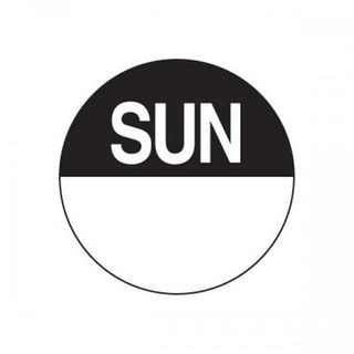 DAYDOTS - ROUND - 24MM - SUNDAY - BLACK - 81700 - 1000 - ROLL