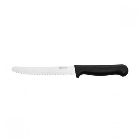 TRENTON STEAK KNIFE ROUND TIP & BLACK HANDLE -19920 - 12 - PKT