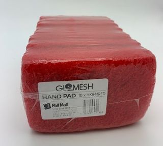 GLOMESH - RED - HAND PAD (GLIT) - SMALL - 10 PACK