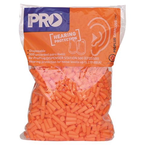 PRO CHOICE PROBULLET EARPLUG REFILLS UNCORDED - 500