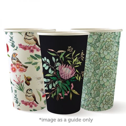 BIOCUP Single Wall CUP - 16oz (90mm) - Art Series - 1000 - ( BC-16-ART SERIES ) - CTN