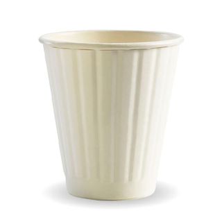 BIOCUP Double Wall CUP - 8oz (90mm) - White - 1000 - ( BC-8DWW(90) ) - CTN