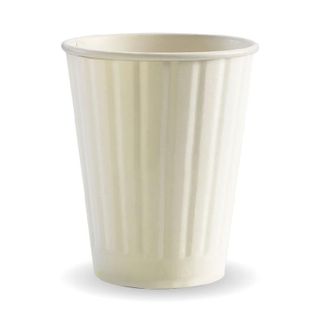 BIOCUP Double Wall CUP - 12oz (90mm) - White - 1000 - ( BC-12DWW ) - CTN