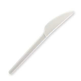 BIOPAK 6 Inch BIOPLASTIC Knife - white - 1000 - ( GD-6AK-B ) - CTN