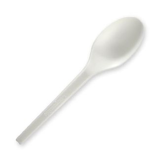 BIOPAK 6 Inch BIOPLASTIC Spoon - white - 1000 - ( GD-6AS-B ) - CTN