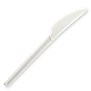BIOPAK 6.5 Inch BIOPLASTIC Knife - white - 1000 - ( GD-6.5AK-B ) - CTN