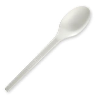BIOPAK 6.5 Inch BIOPLASTIC Spoon - white - 1000 - ( GD-6.5AS-B ) - CTN