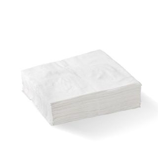 BIOPAK 1 Ply 1/4 fold lunch napkin - FSC pulp - white - 3000 - ( L-LN1/4-1PW ) - CTN