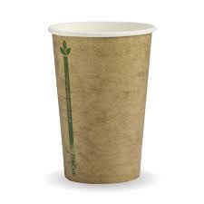BIOCUP Single Wall CUP - 8oz (80mm) - Kraft with Green Line - 50 - ( BCK-8-GL ) - SLV