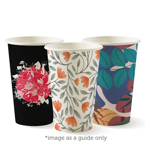 BIOCUP Single Wall CUP - 12oz (80mm) - Art Series - 50 - ( BC-12(80)-ART Series ) - SLV