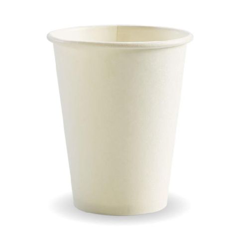 BIOCUP Single Wall CUP - 12oz (90mm) - White - 50 - ( BC-12W ) - SLV