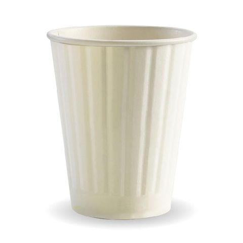 BIOCUP Double Wall CUP - 12oz (90mm) - White - 40 - ( BC-12DWW ) - SLV