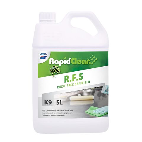 Rapid Clean " RFS " Rinse Free Sanitiser - 5L