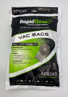 RAPID CLEAN - RAF924S ( AF924S ) - GHIBLI T1 BACK PACK - SYNTHETIC VACUUM BAGS - 5 - PACK