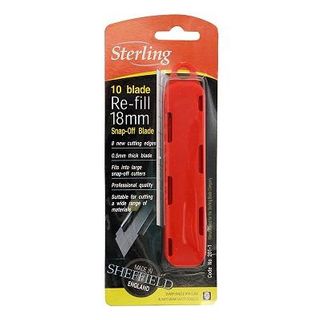 STERLING 18MM REFILL SNAP-OFF BLADES - 10 PACK - PKT