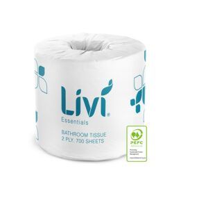 LIVI 1002 ESSENTIALS TOILET PAPER 2PLY 700 SHEET - 48 - CTN