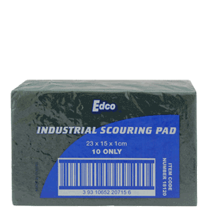 EDCO INDUSTRIAL HEAVY DUTY LARGE 23 x 15cm - GREEN SCOURER -18120 - 10 PACK