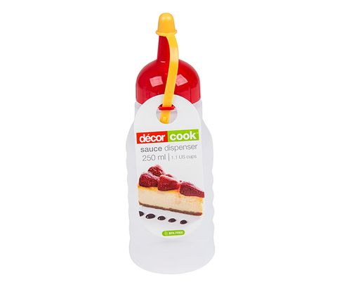 DECOR 250ML SAUCE BOTTLE (RED CAP) - 128440 -  EACH