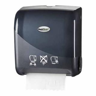 ROYAL TOUCH - 33511 - MIDI JAWS AUTOCUT HAND TOWEL DISPENSER -BLACK- (200mm Roll) - EACH