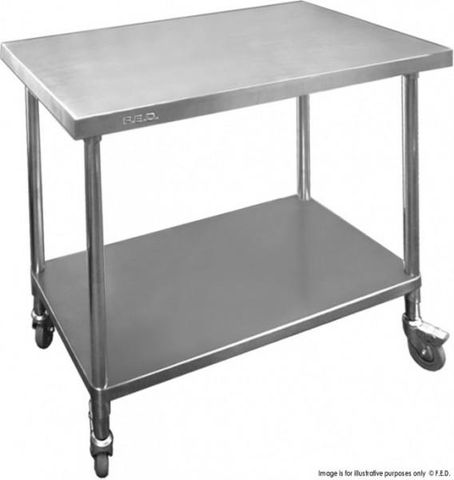 STAINLESS STEEL MOBILE WORK BENCH 900X700X900 (WBM7-0900/A) - EACH