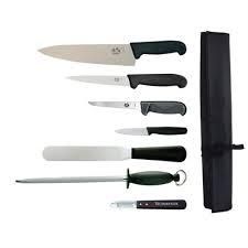VICTORINOX 7 PIECE CHEFS KNIFE SET AND WALLET ( F221 ) - EACH