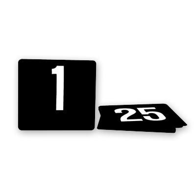 TABLE NUMBER SET 1 - 100 WHITE ON BLACK - EA - 70257