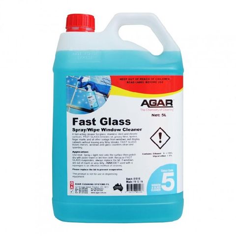 AGAR FAST GLASS - GLASS & WINDOW CLEANER 5L