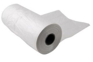 TP LARGE 18 X 12 ( 450mm x 300mm ) PRODUCE ROLL BAGS NATURAL HDPE - 1 ROLL