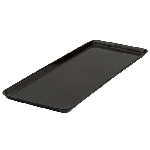 MELAMINE - RECT SANDWICH PLATTER - BLACK  390x150mm -91040-BK - EACH