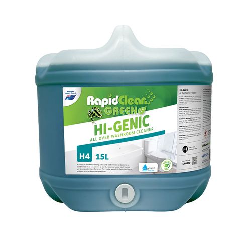 Rapid Clean " HI GENIC "  All over washroom cleaner- 15L (Recognised Environmental)