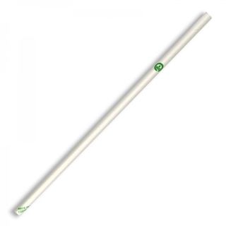 BIOPAK White 6mm Regular Biostraws - 2500 - CTN ( JP-PBS-6X197-W )