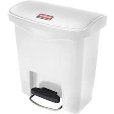 RUBBERMAID 15L SLIM JIM RESIN STEP-ON FRONT STEP CONTAINER - WHITE ( R1883554 ) - EACH