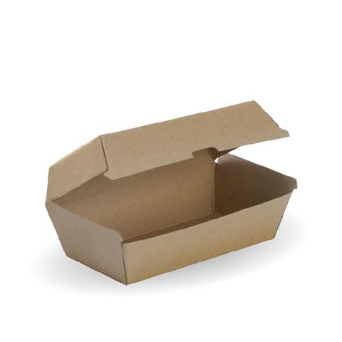 BIOPAK Regular Snack box - 175x90x84mm - FSC Mix - 50 - ( BB-SNACK BOX RE ) - SLV