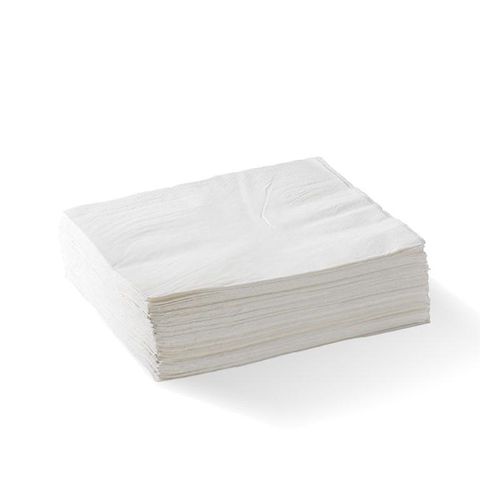 BIOPAK 2 Ply 1/4 fold lunch napkin - FSC pulp - white - 100 - ( L-LN1/4-2PW ) - C110879 -  SLV