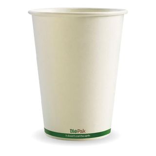 BIOPAK 32oz HOT Bowl - White with Green stripe - 500 - ( BSC-32 ) - CTN