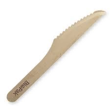 BIOPAK 16cm Knife - FSC Wooden - 100 -  ( HY-16K ) - SLV