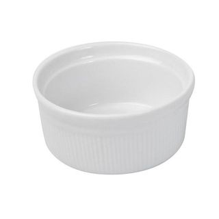 TRENTON WHITE SOUFFLE DISH RIBBED 90MM (180ML) 970010 - 48 - CTN