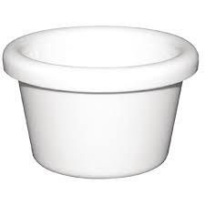 OLYMPIA KRISTALLON MELAMINE PLAIN RAMEKIN WHITE 63.5MM ( T557 ) - 12 - CTN