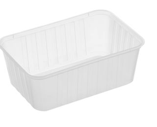 750ML ** SV ** RIBBED RECTANGULAR CONTAINER - 50 - SLV