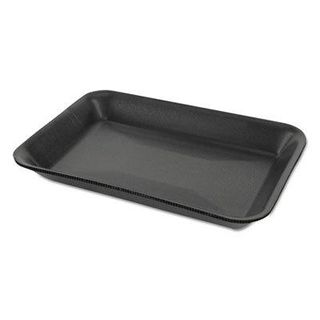 FOAM TRAY SHALLOW 8 X 5 BLACK (OYSTER) (220 X140 X15) - 500 - CTN