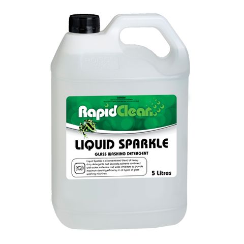 RAPID LIQUID SPARKLE ( LIQUID DETERGENT - AUTOMATIC GLASS WASHING MACHINE DETERGENT ) - 5L