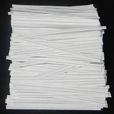 3" ( 75MM ) PAPER TWIST TIES - WHITE - PKT - 1000 TIES