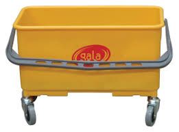GALA 26L YELLOW WINDOW CLEANING BUCKET WITH WHEELS - EACH