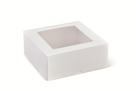 DETPAK 7" SQUARE PATISSERIE BOX WITH WINDOW (180 X 180 X 75) - Q093S0001 - 200 -CTN