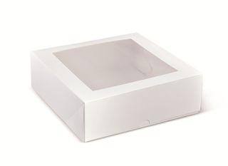 DETPAK 9" SQUARE PATISSERIE BOX WITH WINDOW (230 X 230 X 75) - Q103S0001 - 200 -CTN